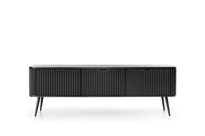 TV Stand ZOVA 01 BLACKProduct description Dimensions Width 168cm Height 56cm Depth 39cm Details Colour cashmere Material Laminated board 18mm / MDF-board 18mm Veneer ABS edges Legs Metal, in black (23cm) Warranty 24 monthsUncategorizedAnna Furniture