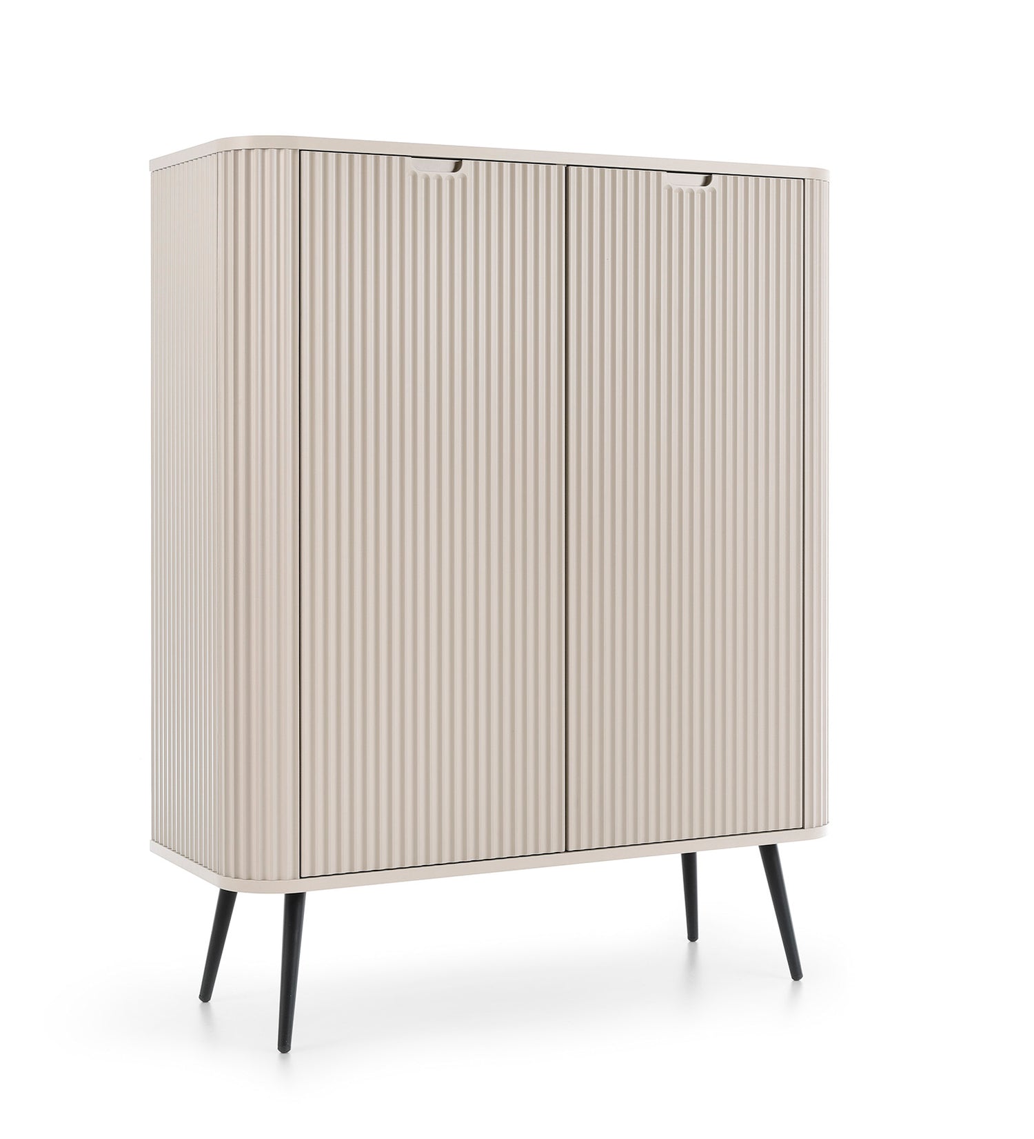 Storage cabinet ZOVA 03 CASHEMEREProduct description Dimensions Width 103cm Height 129cm Depth 39cm Details Colour cashmere Material Laminated board 18mm / MDF-board 18mm Veneer ABS edges Legs Metal, in black (23cm) Warranty 24 monthsUncategorizedAnna Fur