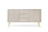 Storage cabinet ZOVA 02 CASHMEREProduct description Dimensions Width 103cm Height 129cm Depth 39cm Details Colour cashmere Material Laminated board 18mm / MDF-board 18mm Veneer ABS edges Legs Metal, in black (23cm) Warranty 24 monthsUncategorizedAnna Furn