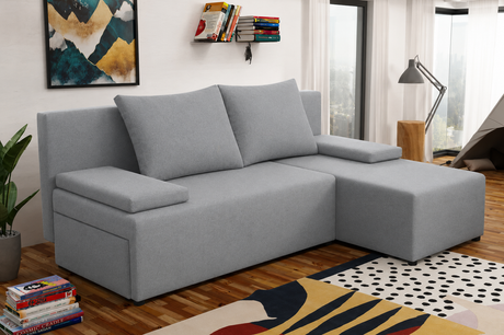 SMALL CORNER SOFA BED MONTANA 201CM UNIVERSAL RIGHT/LEFT CORNER  / FOAM *CHOICE OF MANY COLORS* - Anna Furniture