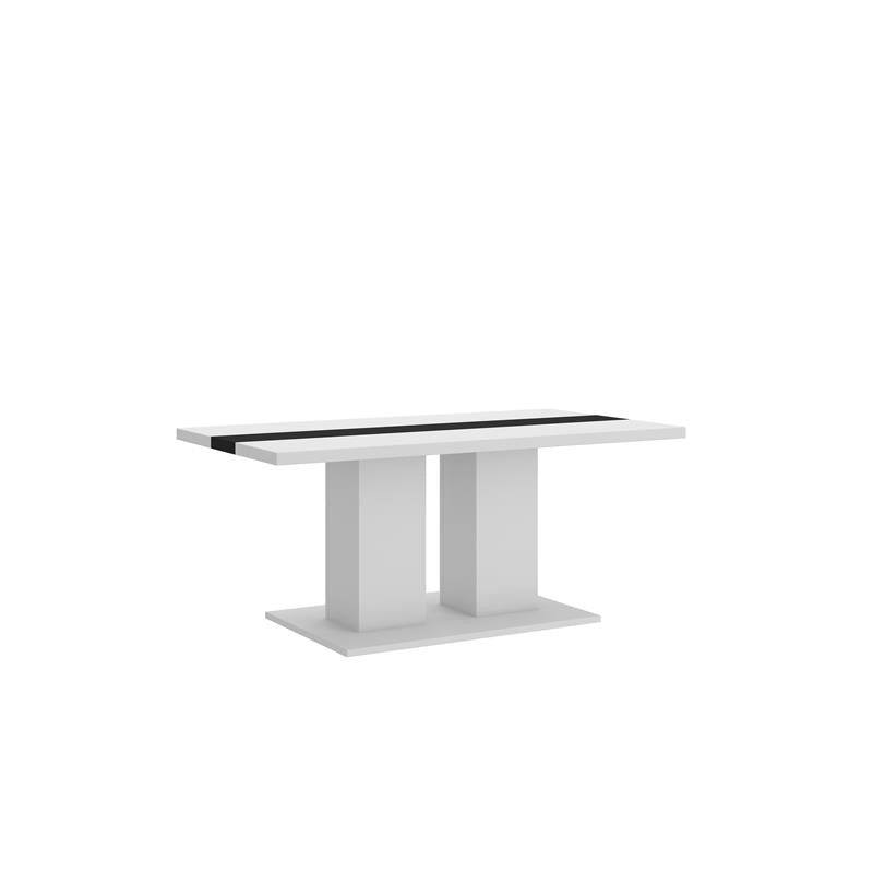 COFFEE TABLE BEN WHITE AND BLACK 110X60CM