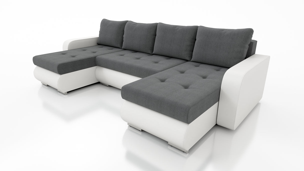 CORNER SOFA BED DAVY U 300CM CHOICE OF COLORS / BONNELL SPRING + FOAMDimensions width: 300 depth: 152 height: 87 sleeping area: 122×246MADE IN KRONOS FABRIC CLICK HEREBERLIN FABRIC CLICK HEREINARI FABRIC CLICK HEREMADRYT FAUX LEATHER CLICK HERE Specificat
