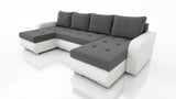 CORNER SOFA BED DAVY U 300CM CHOICE OF COLORS / BONNELL SPRING + FOAMDimensions width: 300 depth: 152 height: 87 sleeping area: 122×246MADE IN KRONOS FABRIC CLICK HEREBERLIN FABRIC CLICK HEREINARI FABRIC CLICK HEREMADRYT FAUX LEATHER CLICK HERE Specificat
