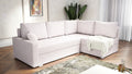 CORNER SOFA BED FINO 228CM + MATCHING STOOL / SPRINGS + FOAM