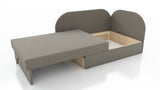 UNIVERSAL CORNER SOFA BED KUBUS CUBE GREY/BLUE Children roomTHIS MODEL IS UNIVERSAL WHICH MEANS YOU CAN CHOOSE CORNER SIDE DURING ASSEMBLYCHILDREN CORNER SOFA BEDSOFKA NAROZNIK TAPCZANIK DZIECIECY - depth 77 cm- width 106 cm- height with bacon 50 cm- 75 x