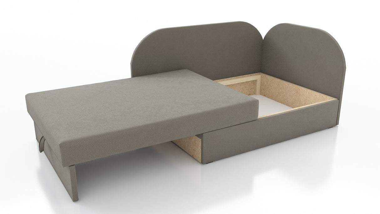 UNIVERSAL CORNER SOFA BED KUBUS CUBE BLUE / GRAPHITI Children roomTHIS MODEL IS UNIVERSAL WHICH MEANS YOU CAN CHOOSE CORNER SIDE DURING ASSEMBLYCHILDREN CORNER SOFA BEDSOFKA NAROZNIK TAPCZANIK DZIECIECY - depth 77 cm- width 106 cm- height with bacon 50 cm
