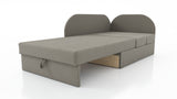UNIVERSAL CORNER SOFA BED KUBUS CUBE GREY/BLUE Children roomTHIS MODEL IS UNIVERSAL WHICH MEANS YOU CAN CHOOSE CORNER SIDE DURING ASSEMBLYCHILDREN CORNER SOFA BEDSOFKA NAROZNIK TAPCZANIK DZIECIECY - depth 77 cm- width 106 cm- height with bacon 50 cm- 75 x