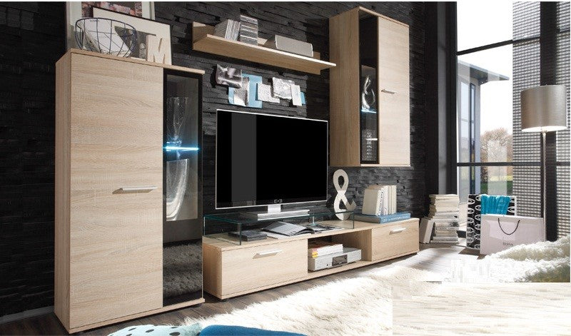 TV WALL UNIT SALSA SONOMAFlat packed for self-assembly with a clear and easy instructions. Modern design makes it suitable for any interior.-Matt finish REMOTE CONTROL 16 COLORS LED LIGHTS £20UncategorizedAnna Furniture