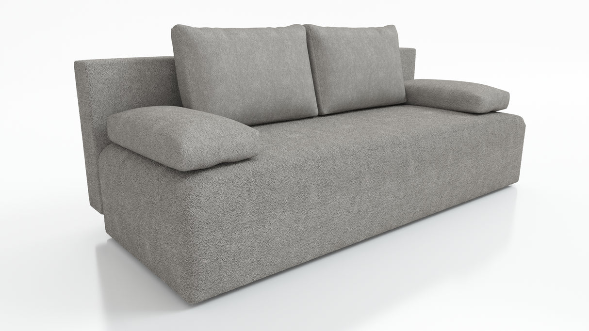 NEW!! SOFA BED ZOYA 201cm LAMBI 11Dimensions: sleeping area 137x201 cm width 201 cm depth 91 cm height to the seat 40 cm * dimensions given with a tolerance of +/- 3 cm Execution: • frame: pine wood + board chipboard, • unfolding system: AUTOMAT DL • seat