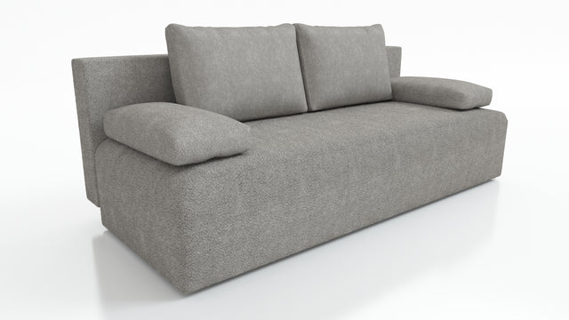 NEW!! SOFA BED ZOYA 201cm LAMBI 11Dimensions: sleeping area 137x201 cm width 201 cm depth 91 cm height to the seat 40 cm * dimensions given with a tolerance of +/- 3 cm Execution: • frame: pine wood + board chipboard, • unfolding system: AUTOMAT DL • seat