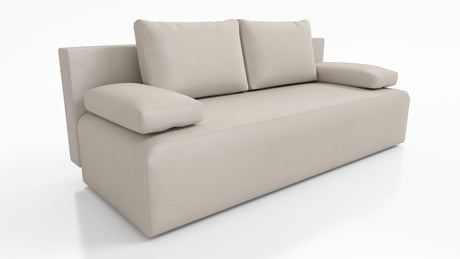 NEW!! SOFA BED ZOYA 201cm PAROS 02Dimensions: sleeping area 137x201 cm width 201 cm depth 91 cm height to the seat 40 cm * dimensions given with a tolerance of +/- 3 cm Execution: • frame: pine wood + board chipboard, • unfolding system: AUTOMAT DL • seat
