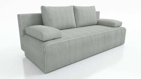 NEW!! SOFA BED ZOYA 201cm SZTRUKS 55Dimensions: sleeping area 137x201 cm width 201 cm depth 91 cm height to the seat 40 cm * dimensions given with a tolerance of +/- 3 cm Execution: • frame: pine wood + board chipboard, • unfolding system: AUTOMAT DL • se