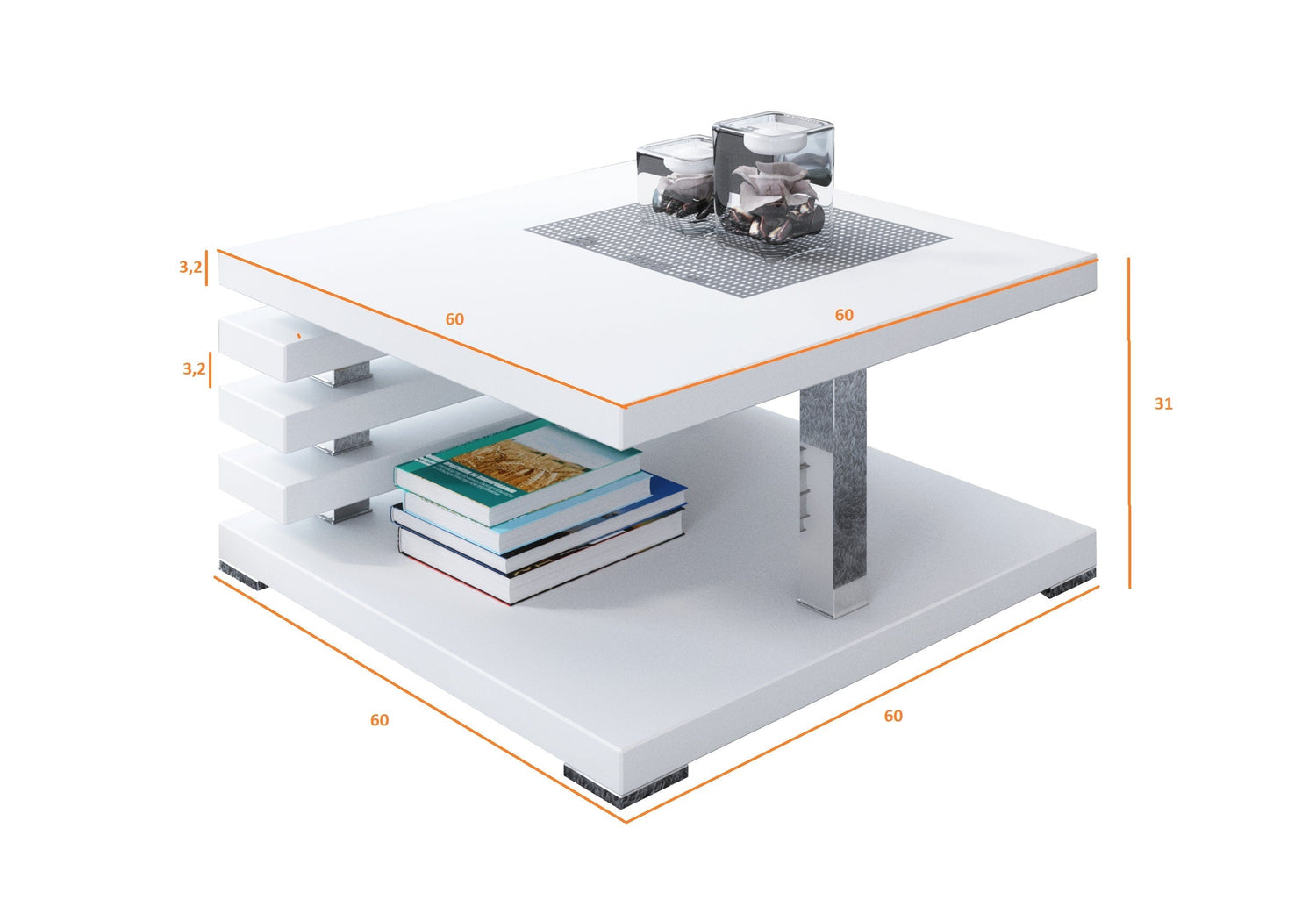 COFFEE TABLE KYOTO BLACKIntroducing COFFEE TABLE KYOTO, an ideal addition to any corner or regular sofa. Its sleek and contemporary rung-shaped structure, adorned with metallic accents, makes it a standout piece. Constructed from a 32mm thick board, this