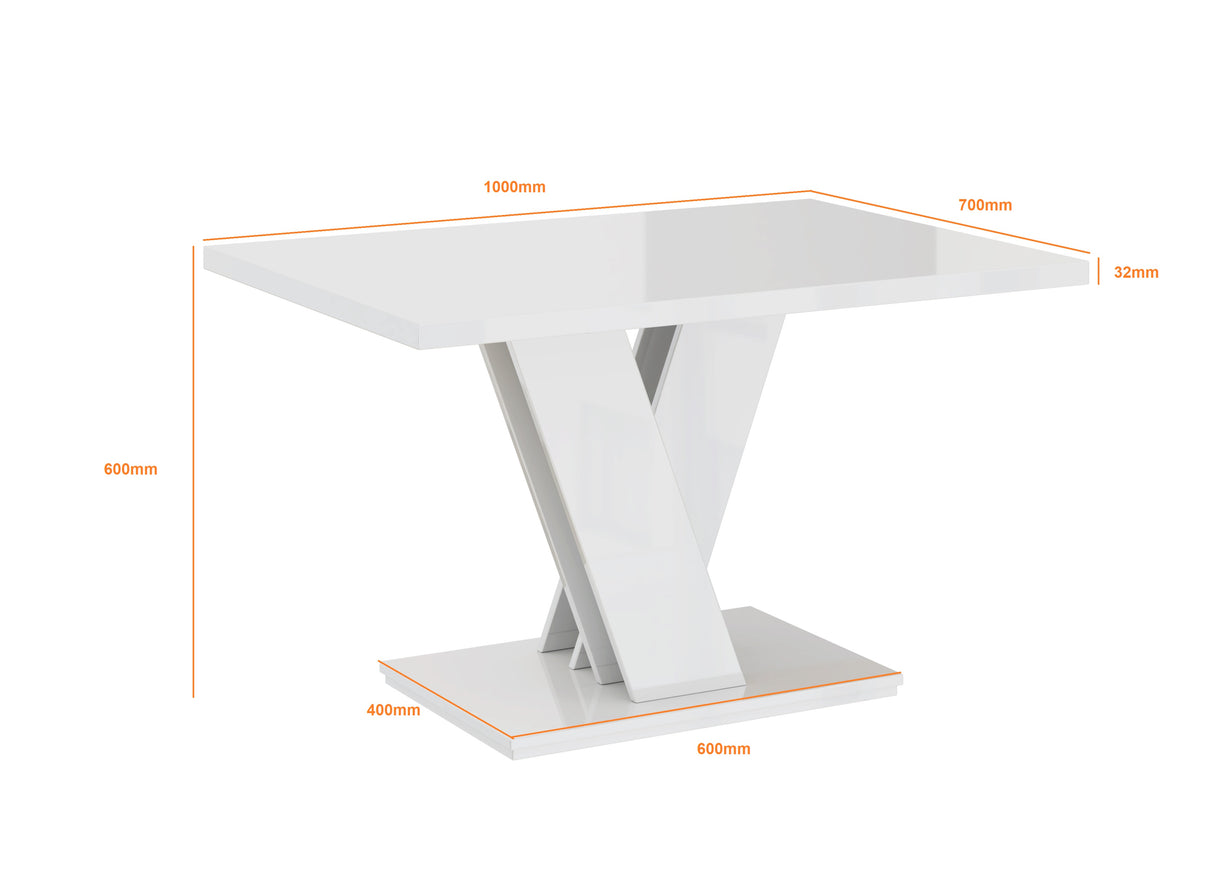 COFFEE TABLE MASIV MINI WHITE GLOSSCoffee Table Masiv Mini White Gloss The COFFEE TABLE MASIV MINI WHITE GLOSS adds a modern and unique touch to any room. Its unconventional design creates a fresh and open atmosphere in your home. Ideal for the dining are