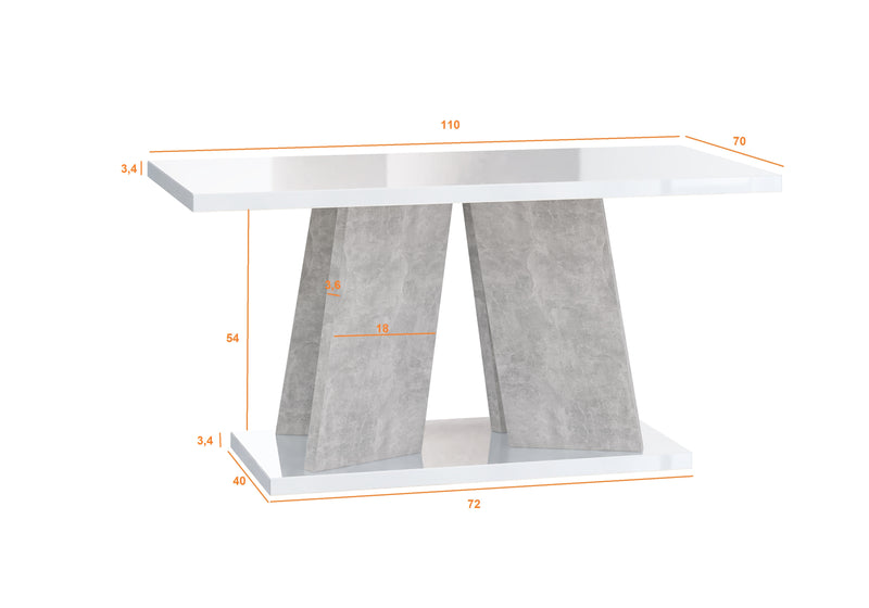 COFFEE TABLE MUFO BLACK GLOSS / STONE GREYCoffee Table MUFO BLACK GLOSS / STONE GREY Enhance any space with the COFFEE TABLE MUFO BLACK GLOSS / STONE GREY. Its innovative structure brings a contemporary and airy element to your home. Perfect for various r