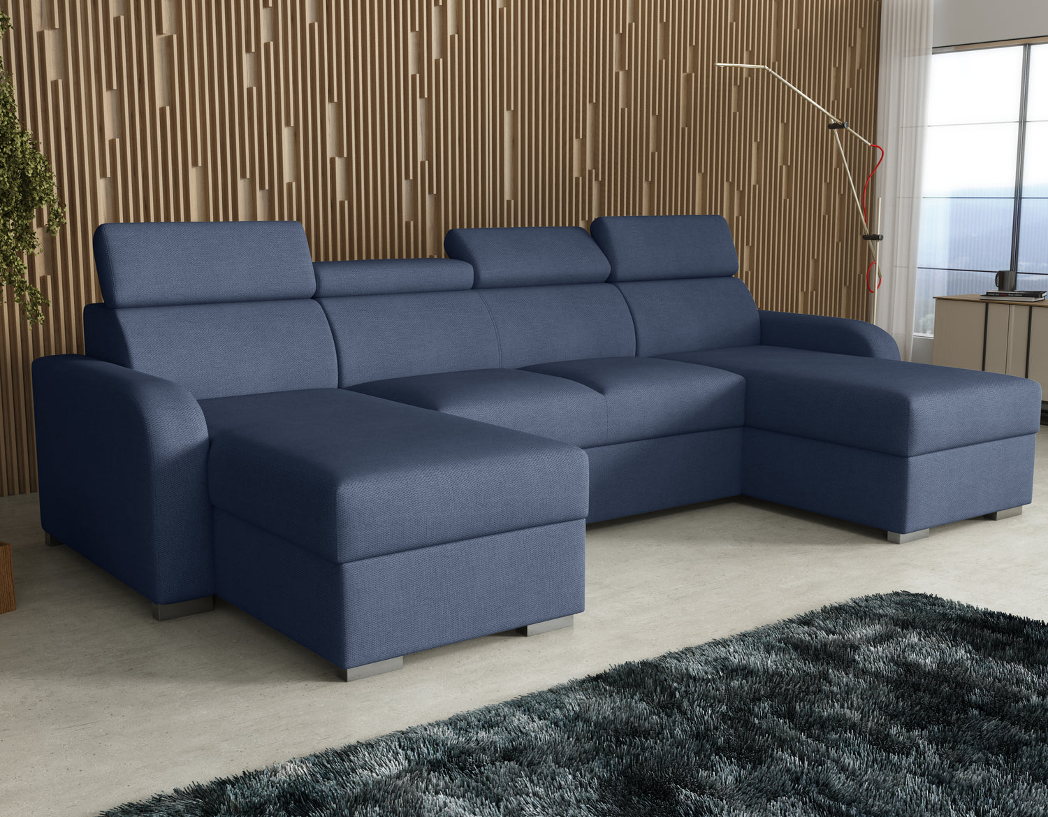 NEW! CORNER SOFA BED ASTEE U SHAPE EASY CLEAN FABRIC ADJUSTABLE HEADREST / SPRINGS + FOAMTHIS MODEL IS UNIVERSAL WHICH MEANS YOU CAN CHOOSE CORNER SIDE DURING ASSEMBLYProduct dimensions:- length: 306 cm- depth: 170 cm- seat depth: 60 cmADJUSTABLE HEADREST