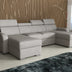 NEW! CORNER SOFA BED ASTEE U SHAPE EASY CLEAN FABRIC ADJUSTABLE HEADREST / SPRINGS + FOAMTHIS MODEL IS UNIVERSAL WHICH MEANS YOU CAN CHOOSE CORNER SIDE DURING ASSEMBLYProduct dimensions:- length: 306 cm- depth: 170 cm- seat depth: 60 cmADJUSTABLE HEADREST