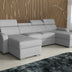 NEW! CORNER SOFA BED ASTEE U SHAPE EASY CLEAN FABRIC ADJUSTABLE HEADREST / SPRINGS + FOAMTHIS MODEL IS UNIVERSAL WHICH MEANS YOU CAN CHOOSE CORNER SIDE DURING ASSEMBLYProduct dimensions:- length: 306 cm- depth: 170 cm- seat depth: 60 cmADJUSTABLE HEADREST