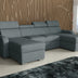NEW! CORNER SOFA BED ASTEE U SHAPE EASY CLEAN FABRIC ADJUSTABLE HEADREST / SPRINGS + FOAMTHIS MODEL IS UNIVERSAL WHICH MEANS YOU CAN CHOOSE CORNER SIDE DURING ASSEMBLYProduct dimensions:- length: 306 cm- depth: 170 cm- seat depth: 60 cmADJUSTABLE HEADREST