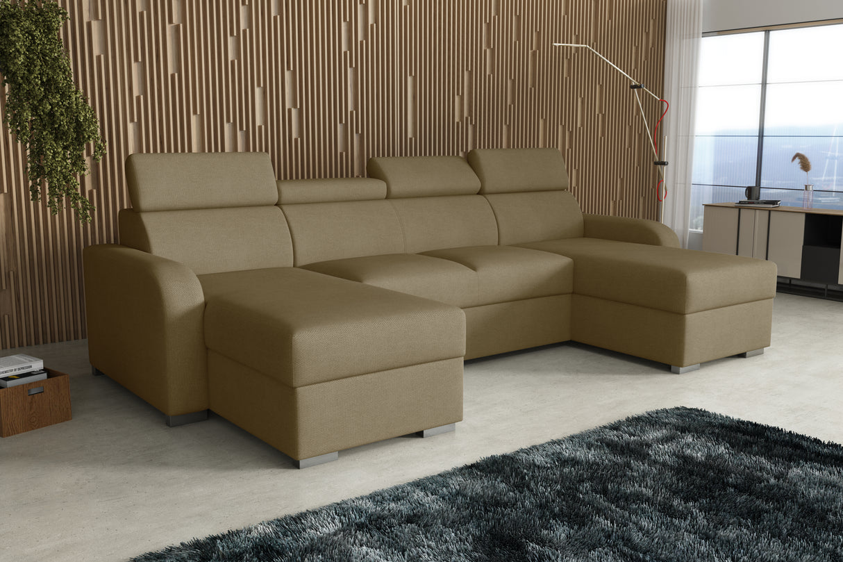 NEW! CORNER SOFA BED ASTEE U SHAPE CROWN FABRIC EASY CLEAN FABRIC ADJUSTABLE HEADREST / SPRINGS + FOAMProduct dimensions:- length: 306 cm- depth: 170 cm- seat depth: 60 cmADJUSTABLE HEADREST2X STORAGE SPACE MADE IN CROWN FABRIC CLICK HEREUncategorizedAnna