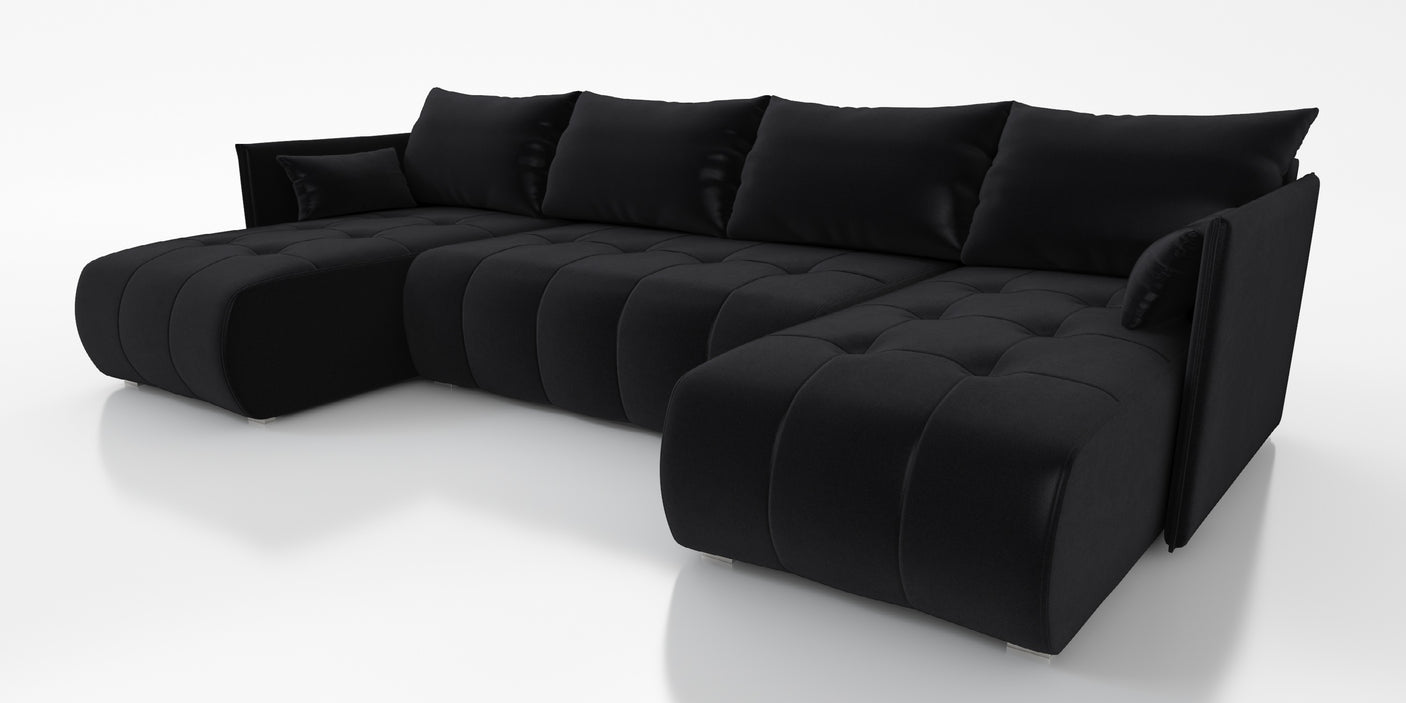 CORNER SOFA BED NESS U SHAPE *CHOICE OF COLORS* / SPRINGS + FOAMAVAILABLE IN 4 TYPES OF FABRICINARI, KRONOS, PAROSSTAIN RESISTANT FABRIC: MONOLITH, TERRADimensions: sleeping area 140/280width 292 cmdepth 152 cmheight to the seat 40 cm * dimensions given w