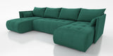 CORNER SOFA BED NESS U SHAPE *CHOICE OF COLORS* / SPRINGS + FOAMAVAILABLE IN 4 TYPES OF FABRICINARI, KRONOS, PAROSSTAIN RESISTANT FABRIC: MONOLITH, TERRADimensions: sleeping area 140/280width 292 cmdepth 152 cmheight to the seat 40 cm * dimensions given w
