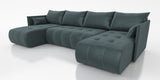 CORNER SOFA BED NESS U SHAPE *CHOICE OF COLORS* / SPRINGS + FOAMAVAILABLE IN 4 TYPES OF FABRICINARI, KRONOS, PAROSSTAIN RESISTANT FABRIC: MONOLITH, TERRADimensions: sleeping area 140/280width 292 cmdepth 152 cmheight to the seat 40 cm * dimensions given w