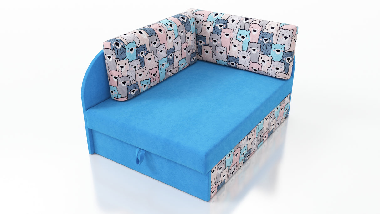 UNIVERSAL CORNER SOFA BED KUBUS CUBE Children room CHOICE OF COLORSTHIS MODEL IS UNIVERSAL WHICH MEANS YOU CAN CHOOSE CORNER SIDE DURING ASSEMBLYCHILDREN CORNER SOFA BEDSOFKA NAROZNIK TAPCZANIK DZIECIECY - depth 77 cm- width 106 cm- height with bacon 50 c