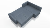 NAROŻNA SOFA ROZKŁADANA FINO 228CM + PASUJĄCY PUFA / SPRINGI + PIANKA