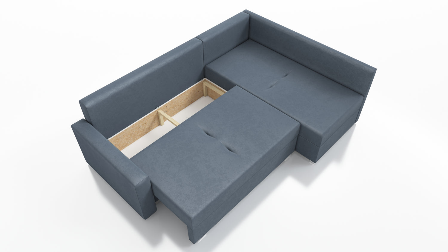 NAROŻNA SOFA ROZKŁADANA FINO 228CM/ SPRINGI + PIANKA