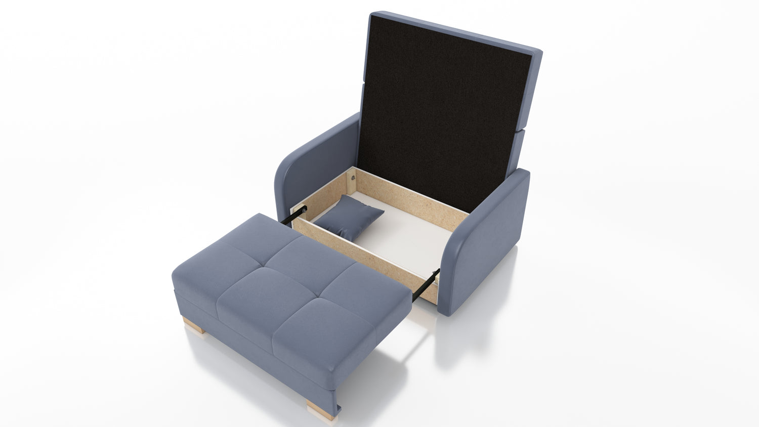 TWO SEATER SOFA BED OLA II 136CM CHOICE OF COLOR / FOAMDimensions :HEIGHT 85CMDEEPTH 95CMWIDHT 136CMSLEEPING AREA 113x195cm(no possibility to change dimensions) +/- 3The sofa is made of a wooden frame, the sleeping surface is made of PUR T30 / 42 foam. Th
