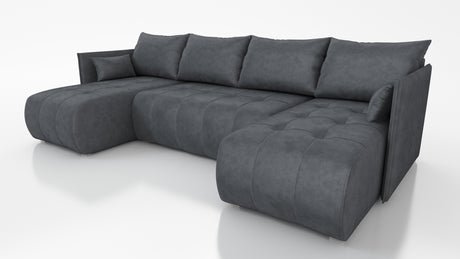 CORNER SOFA BED NESS U SHAPE *CHOICE OF COLORS* / SPRINGS + FOAMAVAILABLE IN 4 TYPES OF FABRICINARI, KRONOS, PAROSSTAIN RESISTANT FABRIC: MONOLITH, TERRADimensions: sleeping area 140/280width 292 cmdepth 152 cmheight to the seat 40 cm * dimensions given w