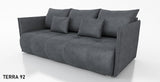 SOFA BED NESS 199CM SPINGS + FOAM / CHOICE OF COLORDimensions: sleeping area 142/191 width 199 cm depth 93 cm height to the seat 40 cm* dimensions given with a tolerance of +/- 3 cmSpecification:- free-standing sofa- sleeping function and backrest made of