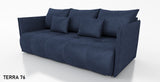 SOFA BED NESS 199CM SPINGS + FOAM / CHOICE OF COLORDimensions: sleeping area 142/191 width 199 cm depth 93 cm height to the seat 40 cm* dimensions given with a tolerance of +/- 3 cmSpecification:- free-standing sofa- sleeping function and backrest made of