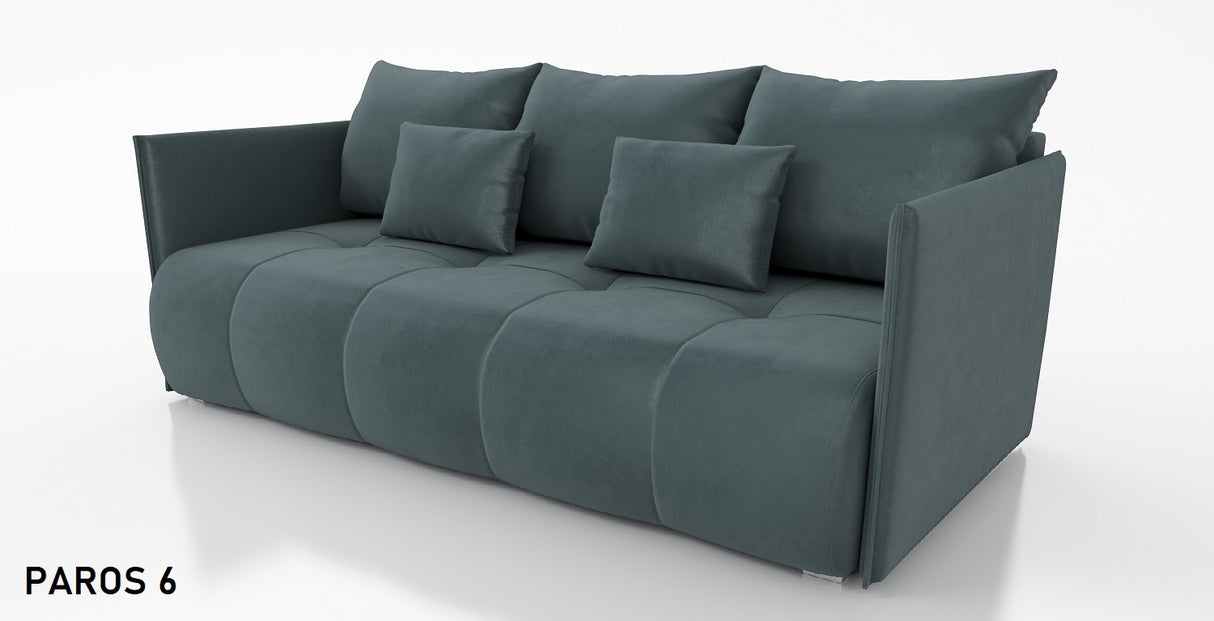 SOFA BED NESS 199CM SPINGS + FOAM / CHOICE OF COLORDimensions: sleeping area 142/191 width 199 cm depth 93 cm height to the seat 40 cm* dimensions given with a tolerance of +/- 3 cmSpecification:- free-standing sofa- sleeping function and backrest made of