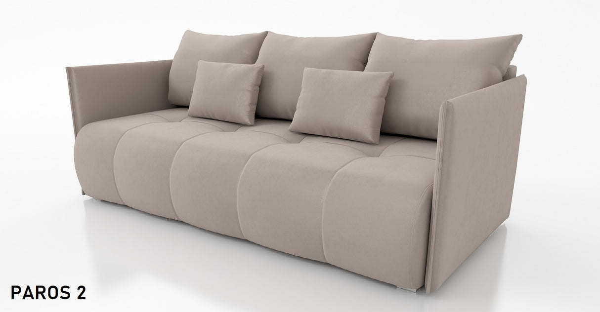 SOFA BED NESS 199CM SPINGS + FOAM / CHOICE OF COLORDimensions: sleeping area 142/191 width 199 cm depth 93 cm height to the seat 40 cm* dimensions given with a tolerance of +/- 3 cmSpecification:- free-standing sofa- sleeping function and backrest made of