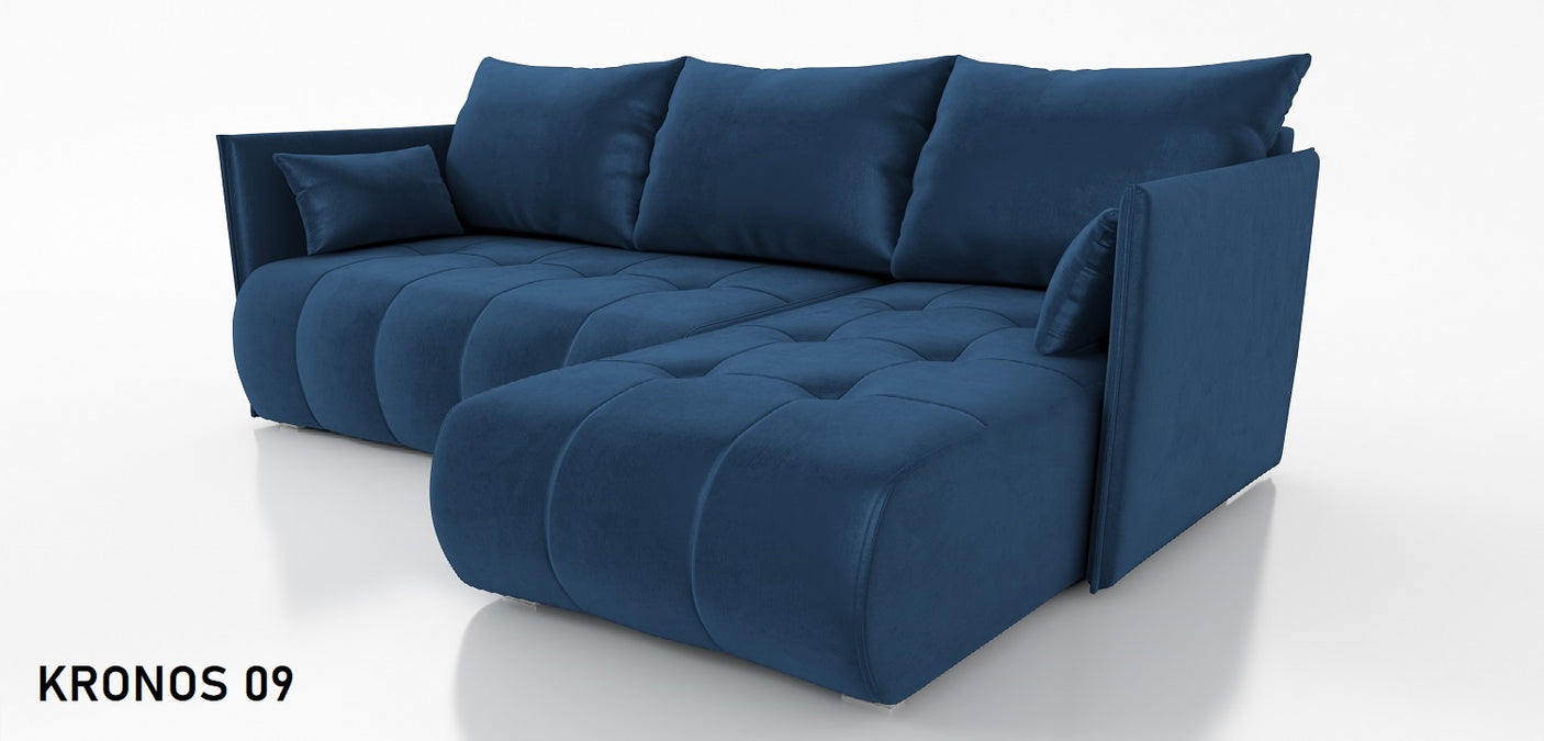 CORNER SOFA BED NESS 214CM / SPRINGS + FOAM / CHOICE OF COLORDimensions: sleeping area 140/206 width 214 cm depth 152 cm height to the seat 40 cm* dimensions given with a tolerance of +/- 3 cmSpecification:- universal, free-standing corner sofa- wave spri