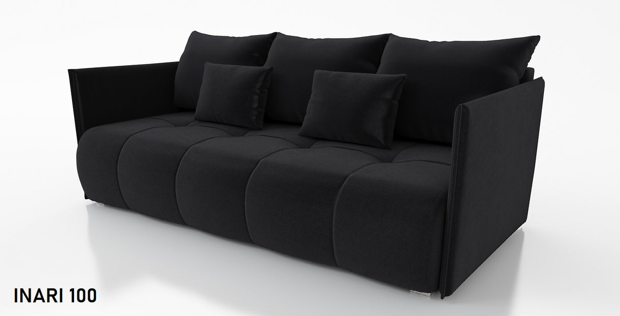 SOFA BED NESS 199CM SPINGS + FOAM / CHOICE OF COLORDimensions: sleeping area 142/191 width 199 cm depth 93 cm height to the seat 40 cm* dimensions given with a tolerance of +/- 3 cmSpecification:- free-standing sofa- sleeping function and backrest made of