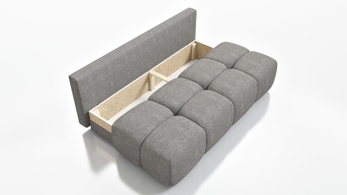 NEW!! SOFA BED MOKKA 205 CM FOAM + WAVY SPINGS CHOICE OF COLORS