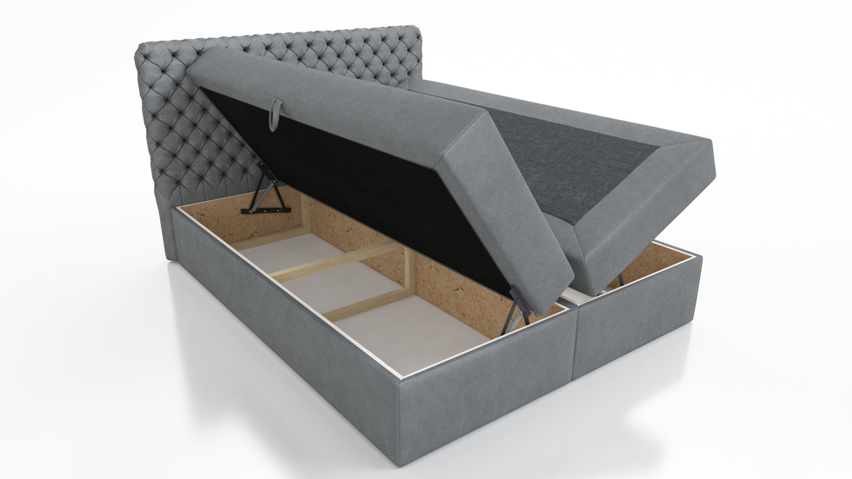CONTINENTAL BED CHESTERFIELD 2X LIFT UP STORAGE BOX 140 / 160 / 180CM