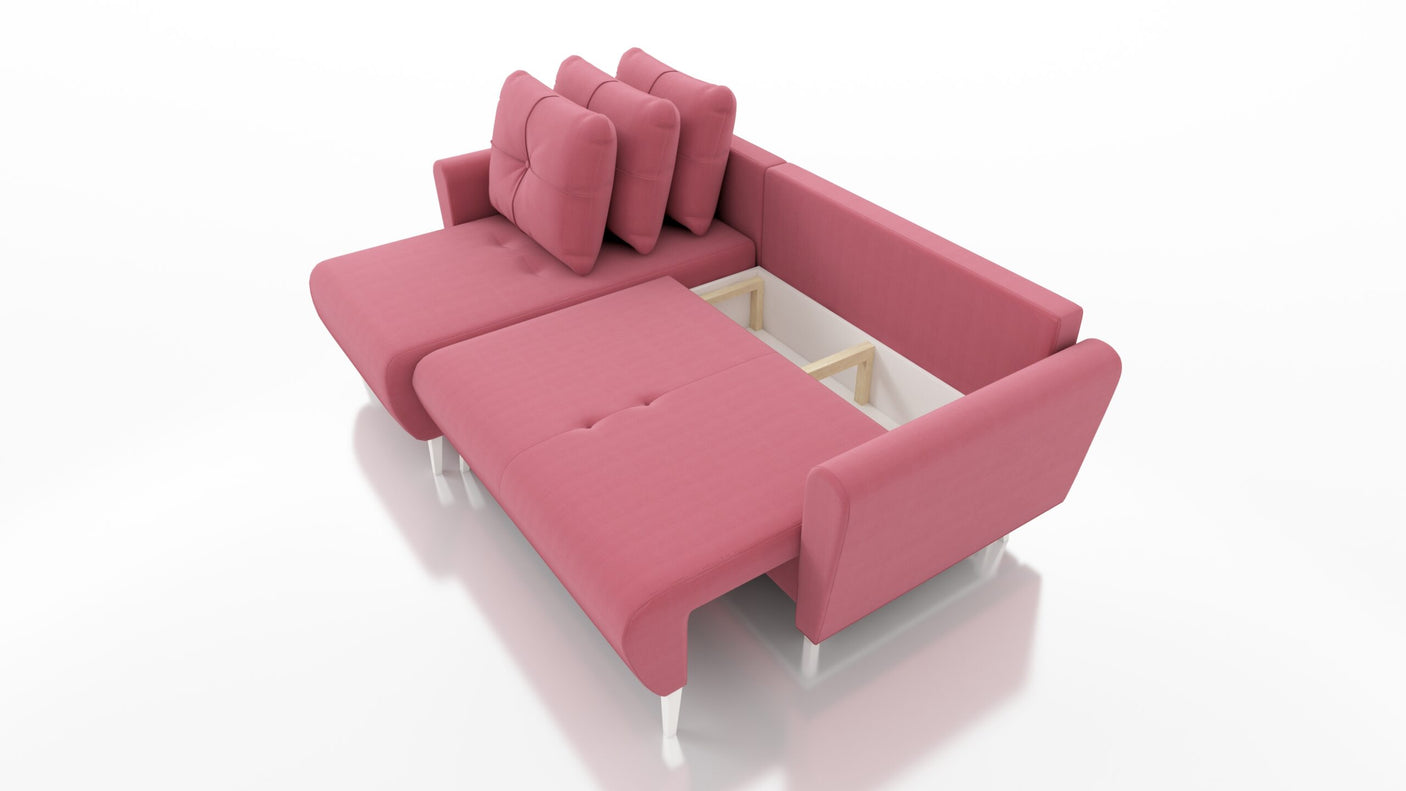 CORNER SOFA BED MONE UNIVERSAL 228cm KRONOS 05 EASY CLEAN FABRIC / BONELL SPRINGS + FOAMTHIS MODEL IS UNIVERSAL WHICH MEANS YOU CAN CHOOSE CORNER SIDE DURING ASSEMBLYSpecification:- EASY CLEAN FABRIC- free-standing furniture upholstered at the back with f