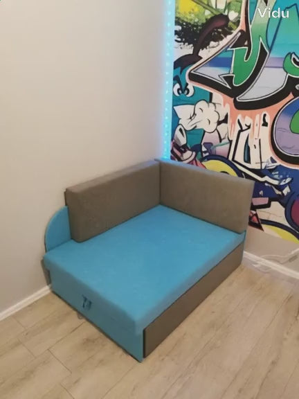 UNIVERSAL CORNER SOFA BED KUBUS CUBE Children room CHOICE OF COLORSTHIS MODEL IS UNIVERSAL WHICH MEANS YOU CAN CHOOSE CORNER SIDE DURING ASSEMBLYCHILDREN CORNER SOFA BEDSOFKA NAROZNIK TAPCZANIK DZIECIECY - depth 77 cm- width 106 cm- height with bacon 50 c