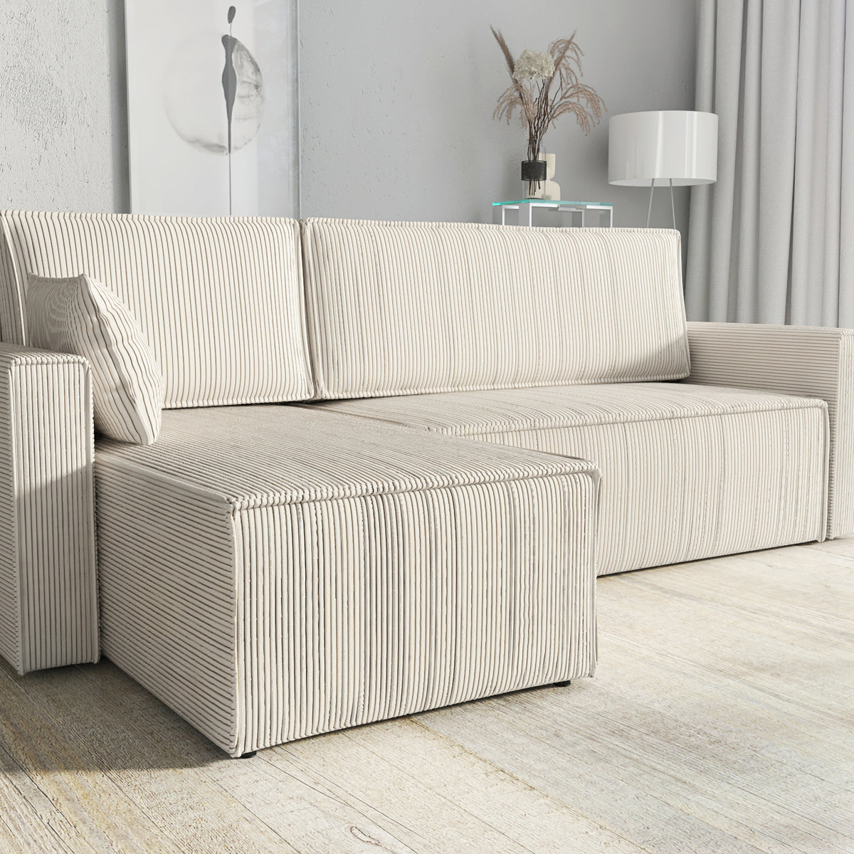 CORNER SOFA BED ROBI 240CM / SPRINGS + FOAM / CHOICE OF COLOR – Anna ...