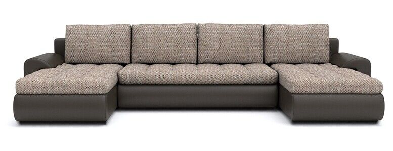 CORNER SOFA BED PRADO U LAWA 02/1116 300CM / SPRINGS + FOAMWavy springs CHOICE OF COLOR large sleeping areaSEAT AND CUSHION MADE IN LAWA FABRIC CLICK HERE BOTTOM AND SIDES MADE ON FAUX LEATHER SOFT CLICK HERE Dimensions W: 300cm D:152cm H: 85cm Sleeping a
