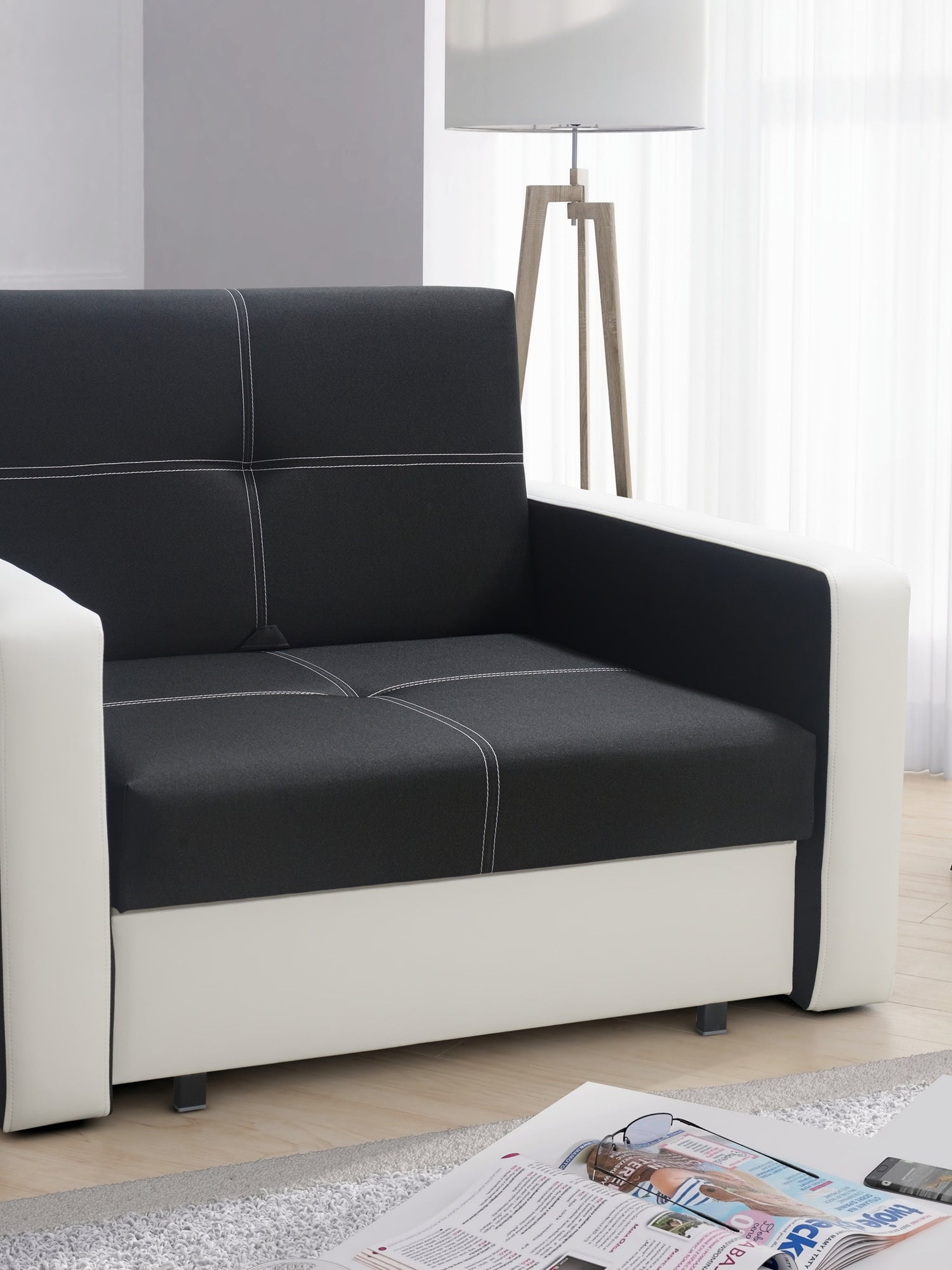 SOFA ŁÓŻKO JEDNOOSOBOWE BELLA I 108CM / PIANKA