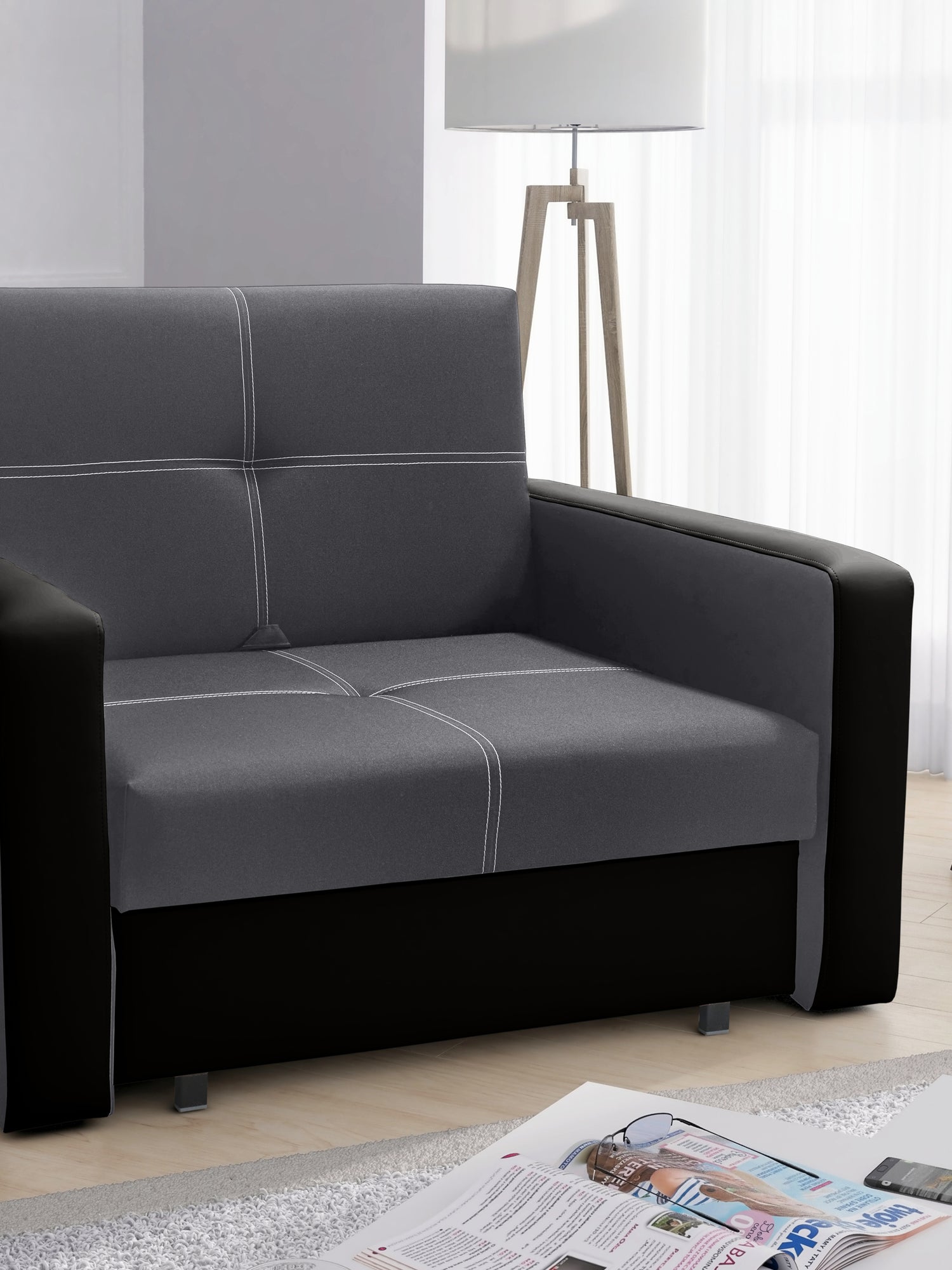 SOFA ŁÓŻKO JEDNOOSOBOWE BELLA I 108CM / PIANKA