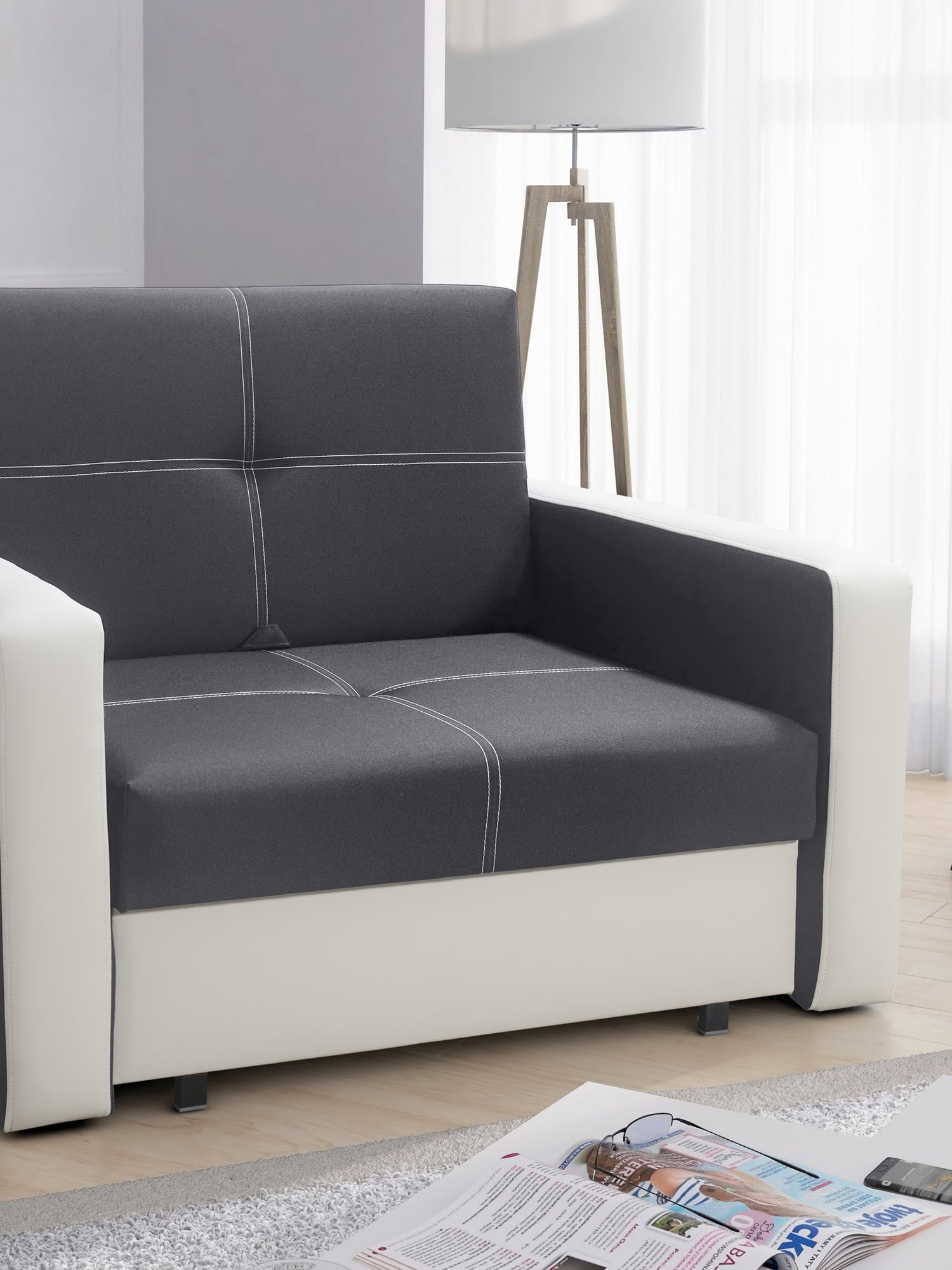 SOFA ŁÓŻKO JEDNOOSOBOWE BELLA I 108CM / PIANKA