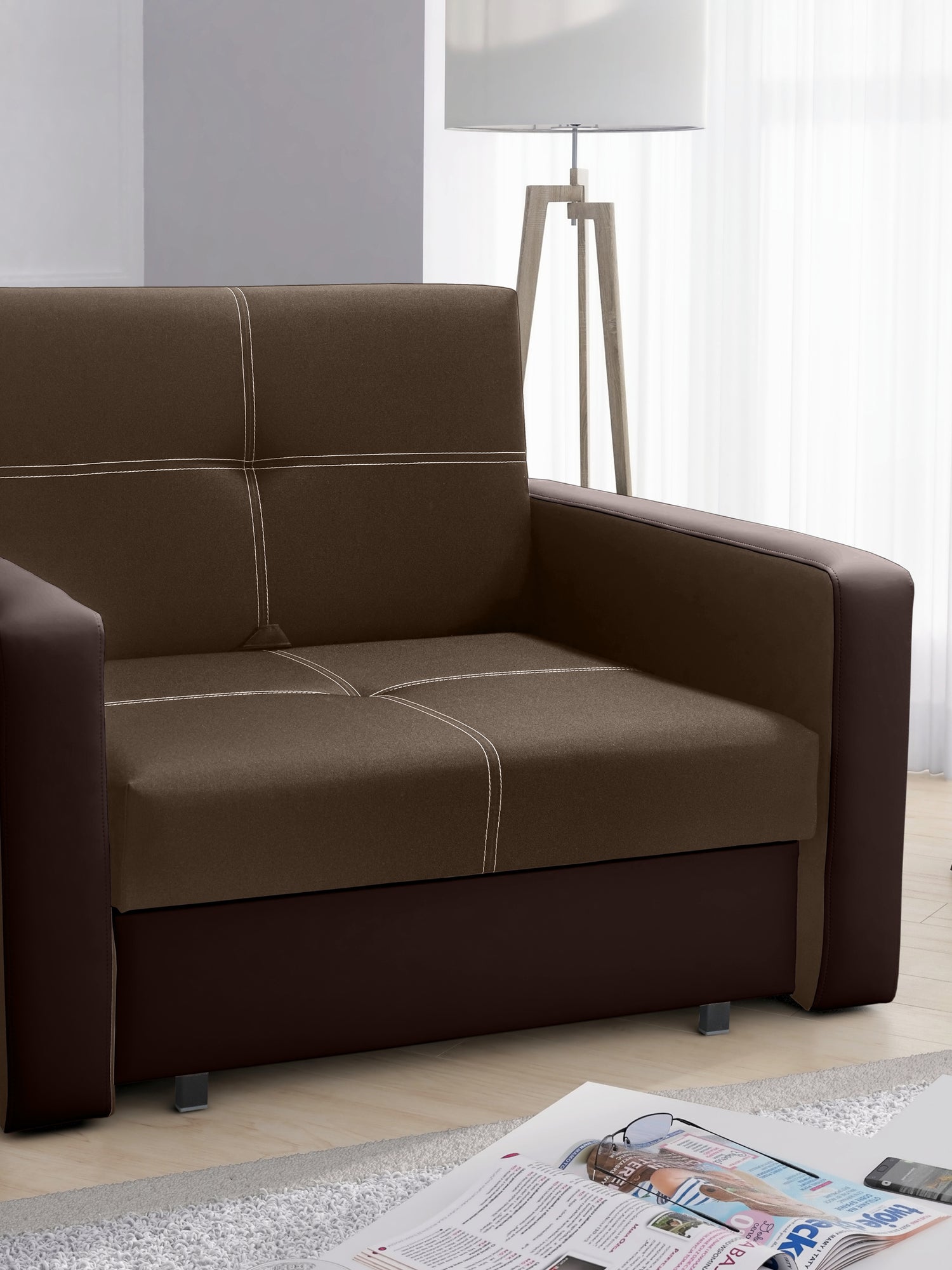 SOFA ŁÓŻKO JEDNOOSOBOWE BELLA I 108CM / PIANKA
