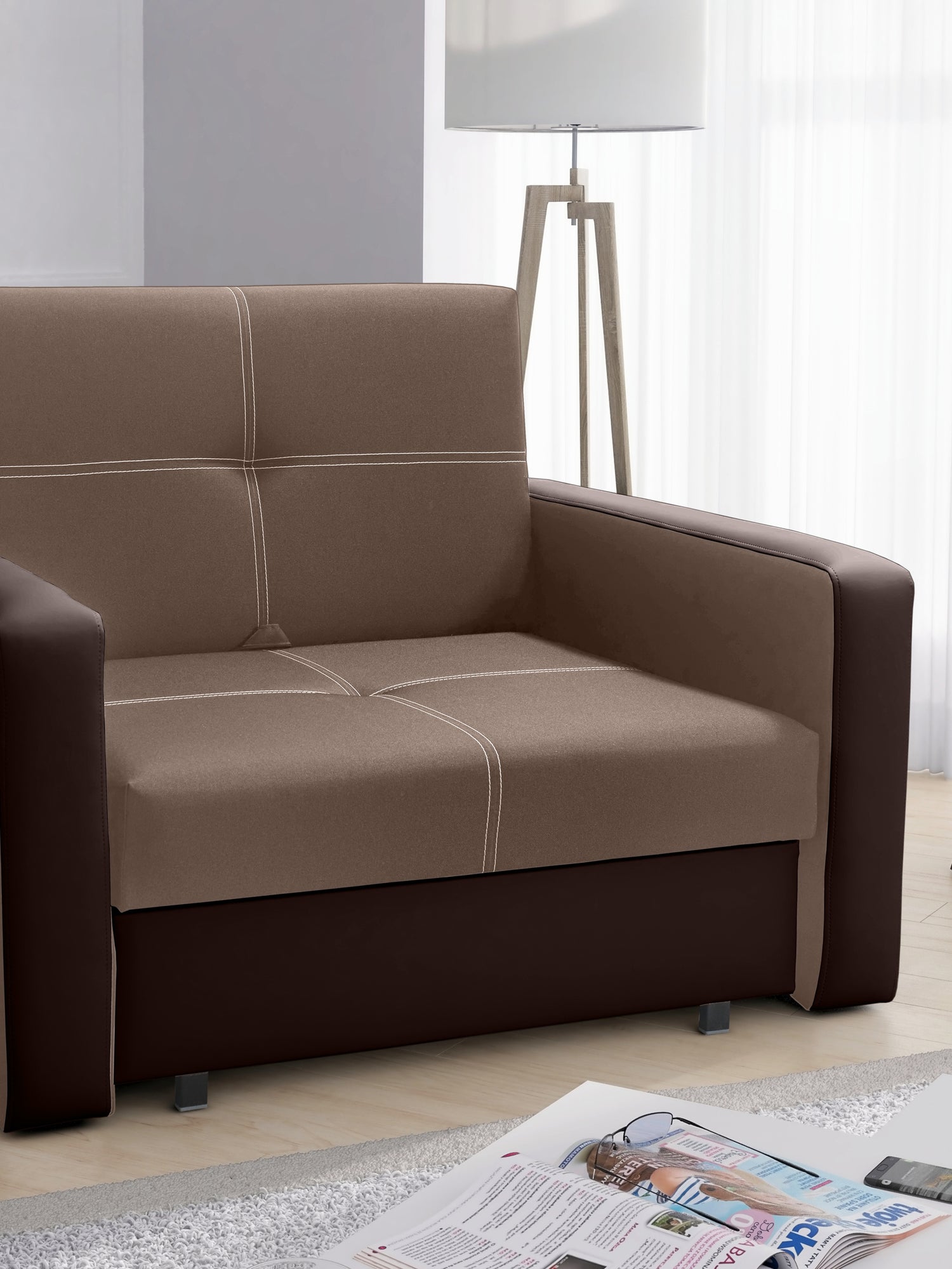 SOFA ŁÓŻKO JEDNOOSOBOWE BELLA I 108CM / PIANKA