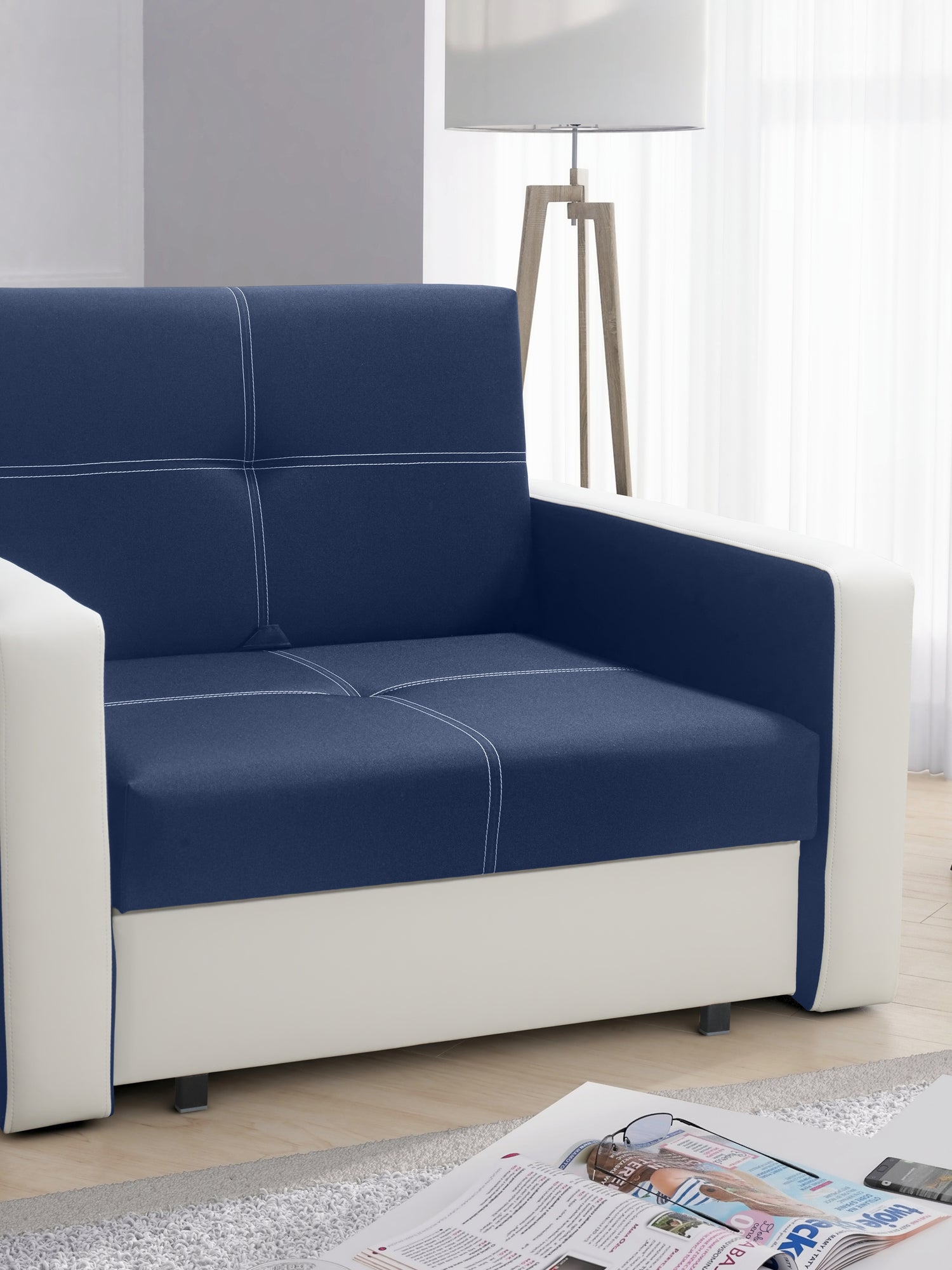 SOFA ŁÓŻKO JEDNOOSOBOWE BELLA I 108CM / PIANKA